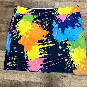 Loudmouth Splash Print Mini Skort Size 10